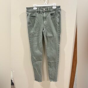 American Eagle Hi-Rise Jegging - Next Level Stretch - Sage Green - Size 8